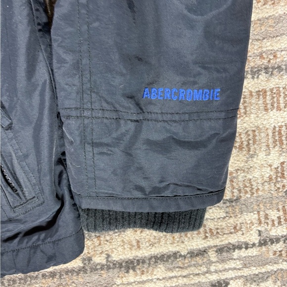 Abercrombie & Fitch Navy Blue Zip Up Hooded Jacket Size Medium - Picture 7 of 14